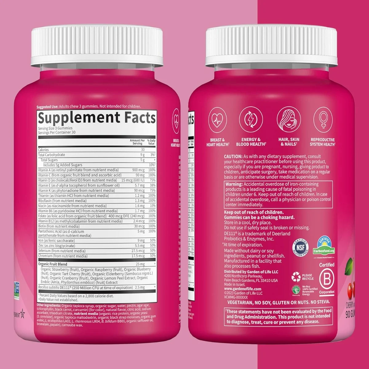 Garden of Life Vitamin Code - Women's Multi with Iron Gummies Cherry - 90 Gummies