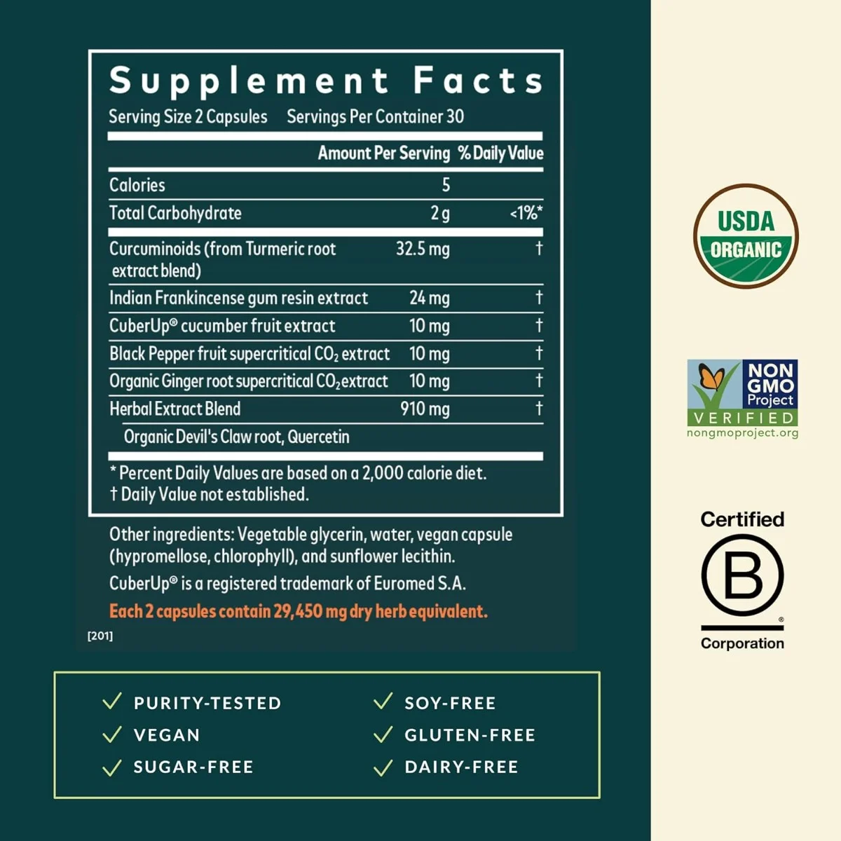 Gaia Herbs Turmeric Supreme Joint Health 60 Liquid Phyto-Caps (30 Servings)