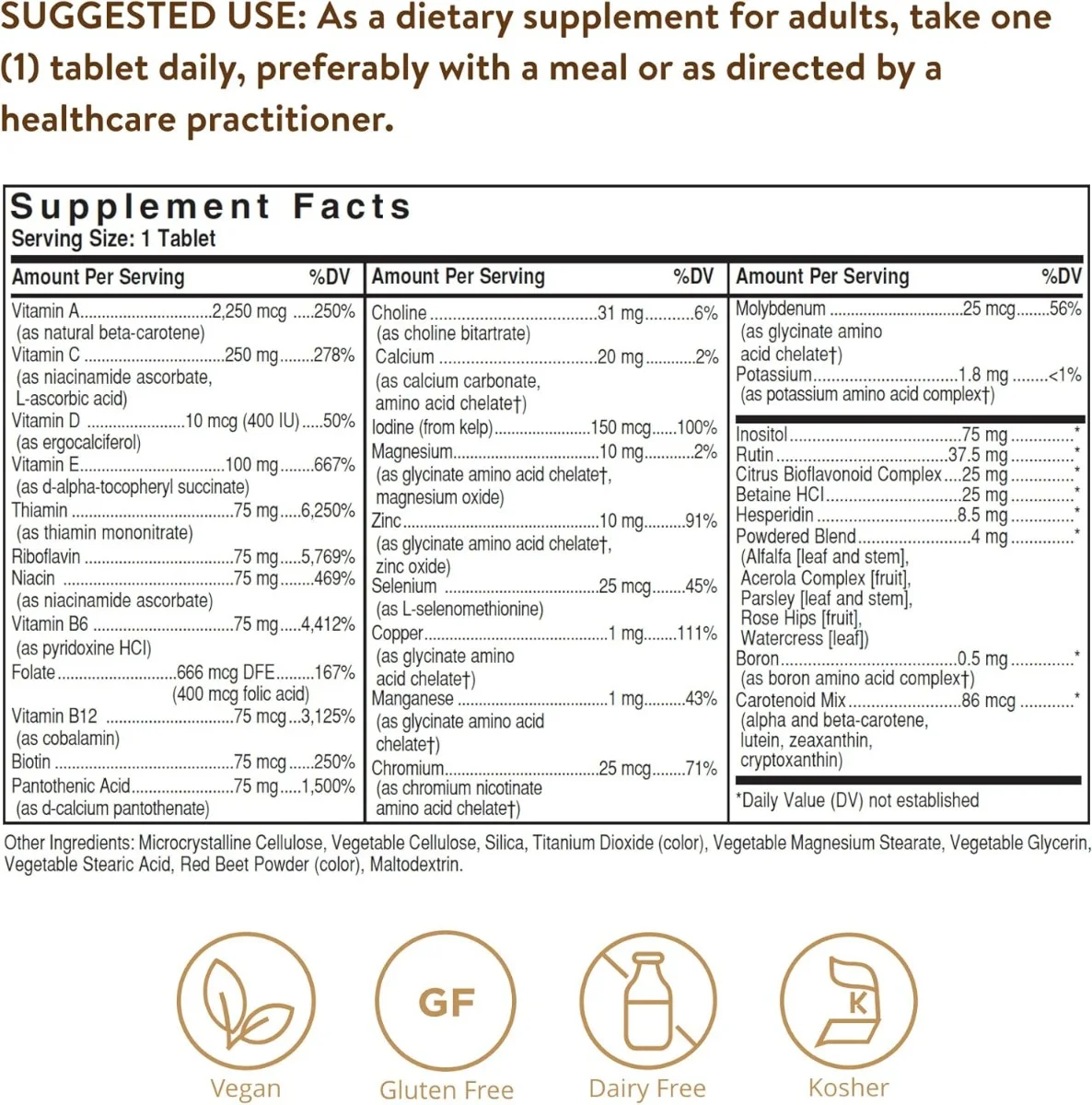 Solgar Formula VM-75 Iron-Free - 90 Tablets