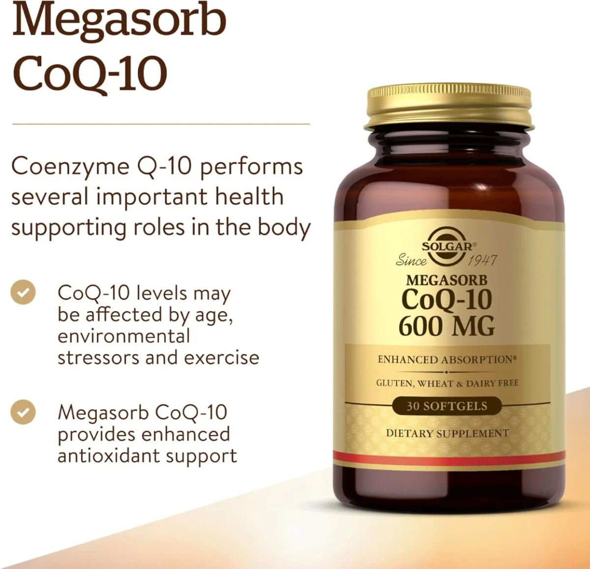 Solgar Megasorb CoQ-10 - 600 mg - 30 Softgels