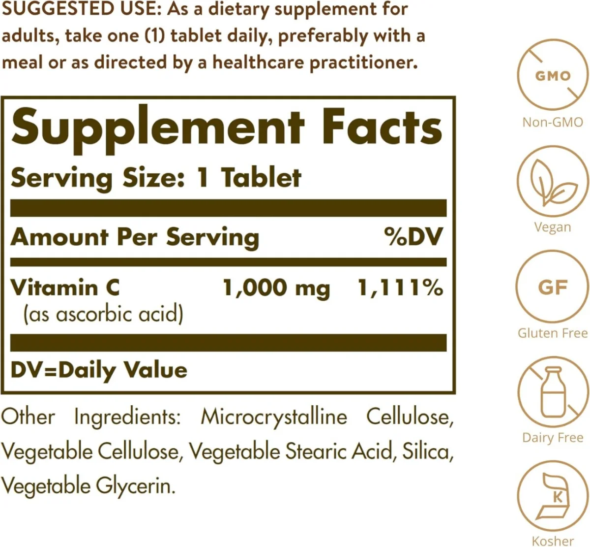Solgar Vitamin C - 1000 mg - 90 Tablets