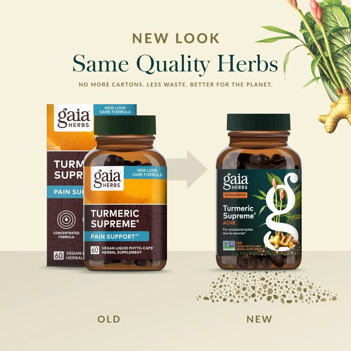 GaiaHerbs Turmeric Supreme Pain LP 60lvc