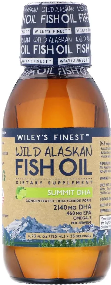Wiley's Finest Wild Alaskan Fish Oil Summit DHA Lime - 4.23 fl oz