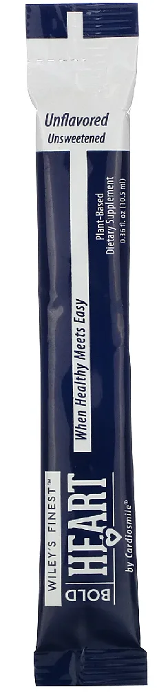 Wiley's Finest, Bold Heart by Cardiosmile, Original Unsweetened, 30 Liquid Stick Packs, 0.36 fl oz (10.5 ml) Each