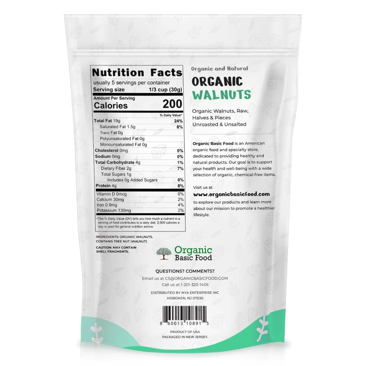 Organic Nuts Variety Pack – 6–8oz x 5