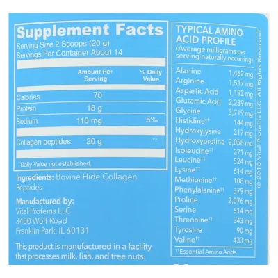 Vital Proteins Collagen Peptides Powder - NSF Certified for Sport Unflavored - 10 oz