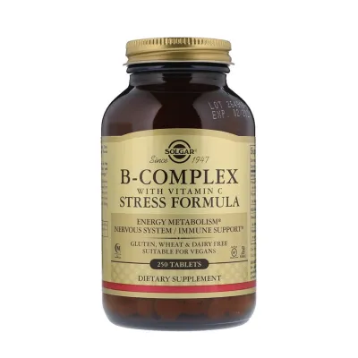 Solgar B-Complex with Vitamin C Stress Formula - 250 Tablets