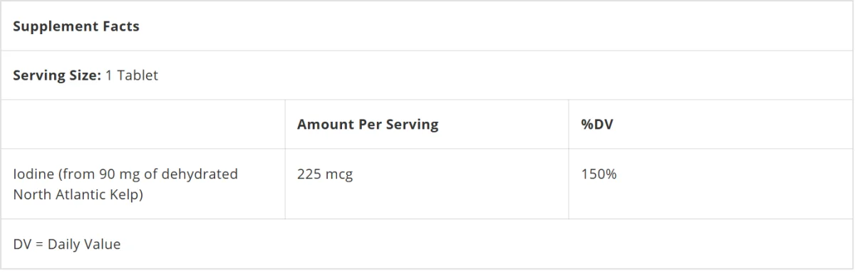 Solgar North Atlantic Kelp - 250 Tablets