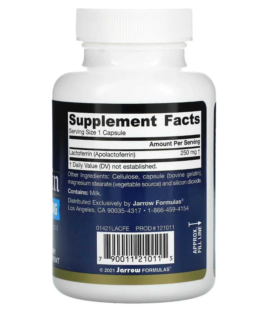Jarrow Formulas Lactoferrin - Freeze Dried - 250 mg - 60 Capsules