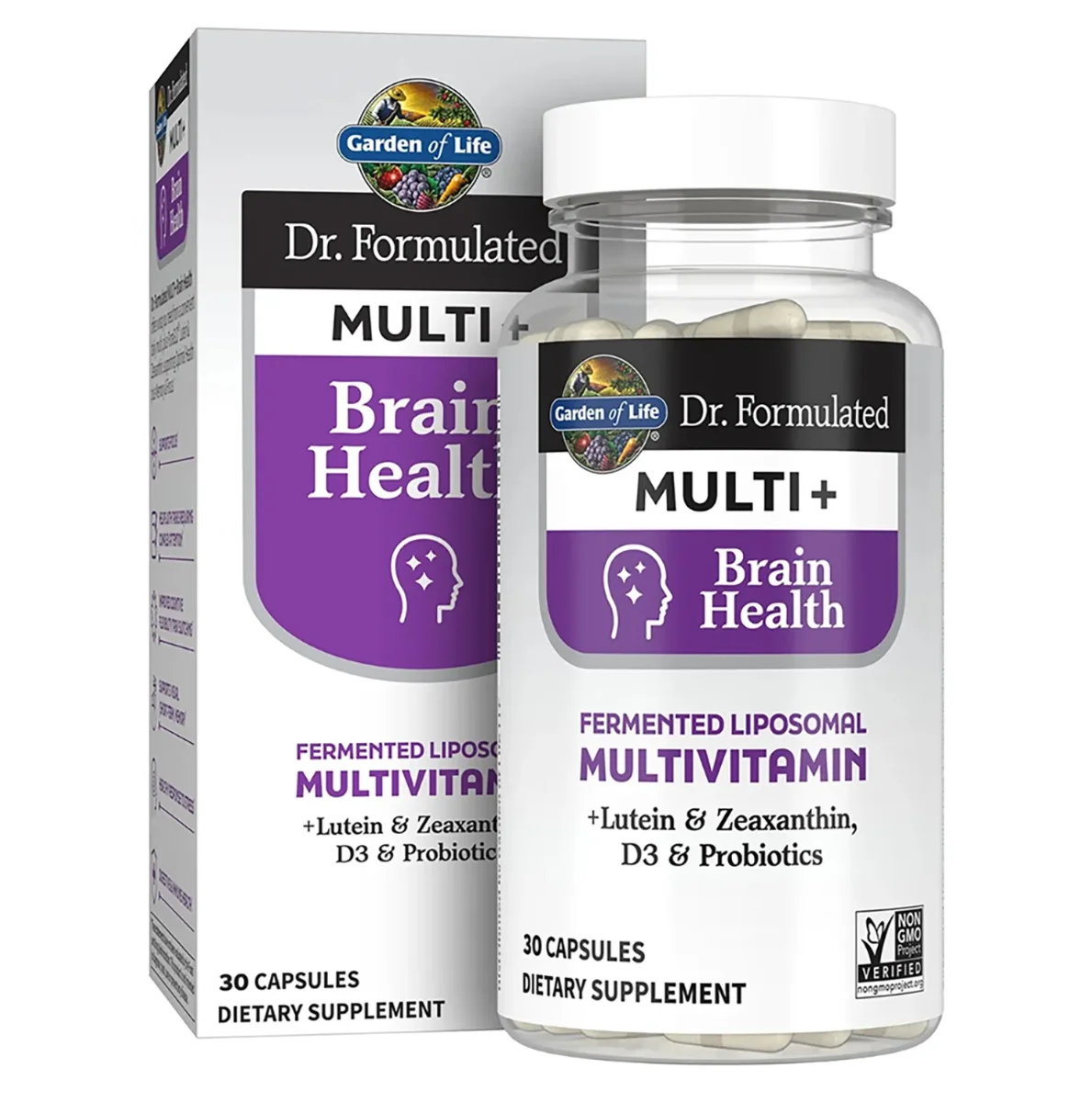 Garden of Life, Dr. Formulated Multi+, Brain Health, 30 Capsules