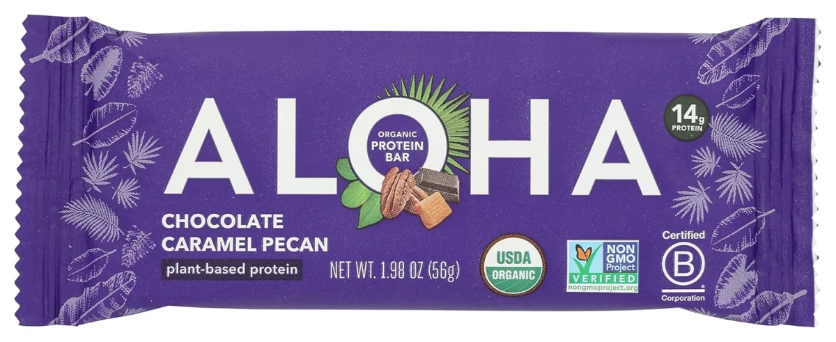 Aloha Organic Chocolate Caramel Pecan Protein Bar - 1.98 oz