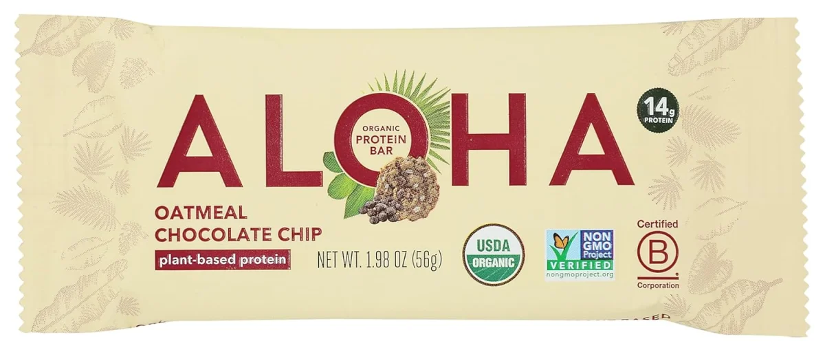 Aloha Organic Oatmeal Chocolate Chip Protein Bar - 1.98 oz