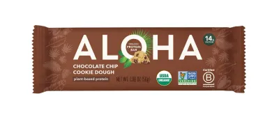 ALOHA Organic Plant-Based Protein Bar, Chocolate Chip Cookie Dough - 1.98 oz
