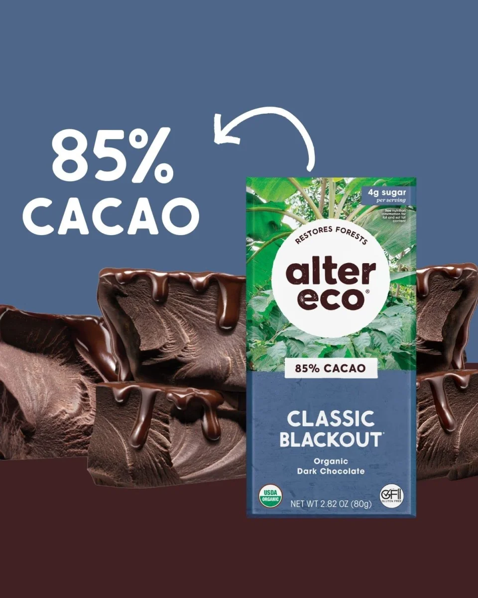 Alter Eco Organic Deep Dark Chocolate Classic Blackout - 2.82 oz