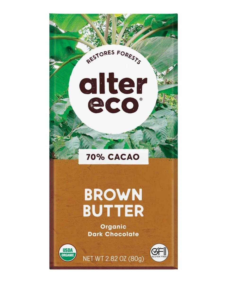 Alter Eco Organic Chocolate Salted Brown Butter 70% Cacao Bar