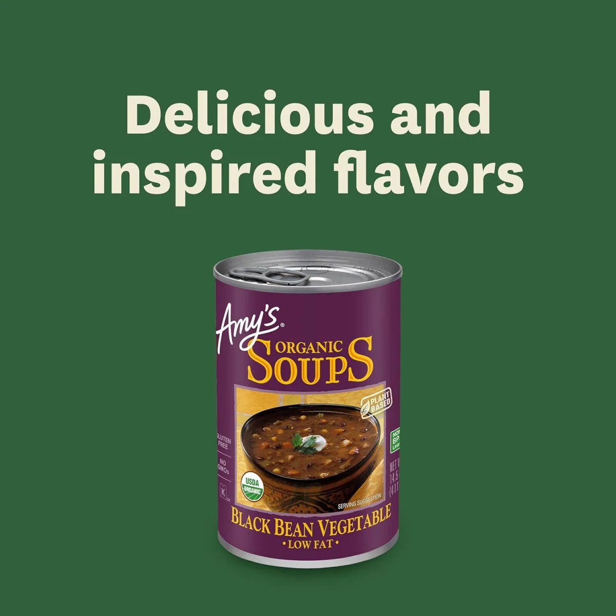 Amy's Organic Soup, Black Bean Vegetable - 14.5 fl oz