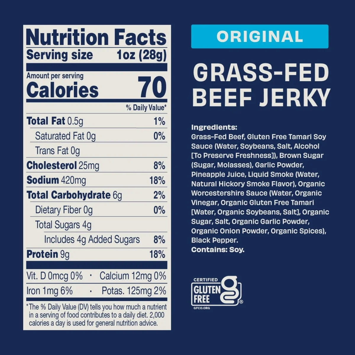 Country Archer Grass-Fed Beef Jerky, Original - 2.5 oz