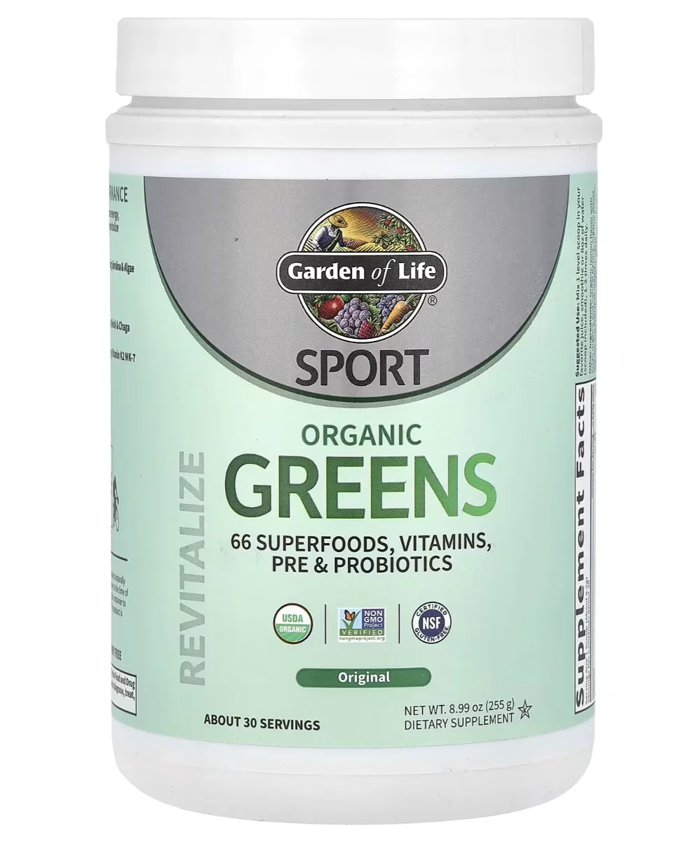 Garden of Life, Sport, Organic Greens, Original, 8.99 oz (255 g)