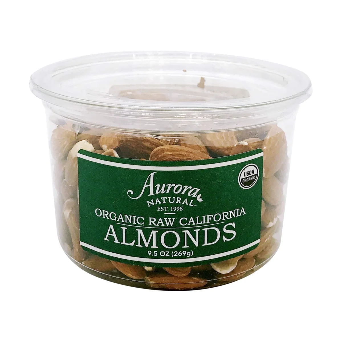 Aurora Products Organic Almonds, Raw - 9.5 oz
