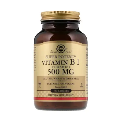 Solgar Vitamin B1 (Thiamin) - 500 mg - 100 Tablets