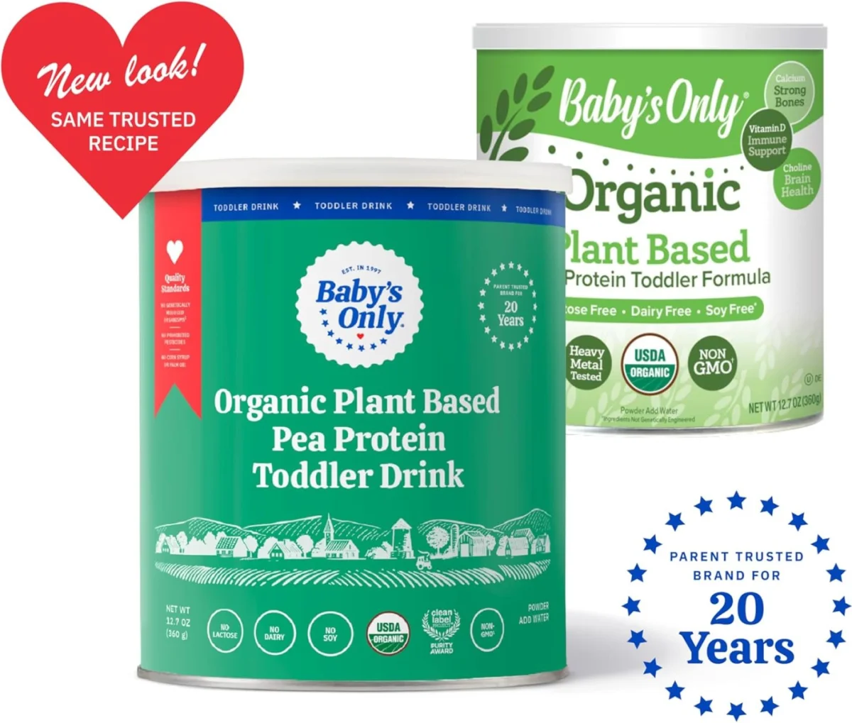Baby's Only Organic Toddler Drink, Plant Based Pea Protein Powder - 12.7 oz
