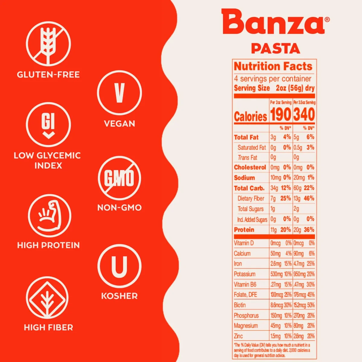 Banza Chickpea Pasta, Spaghetti - 8 oz