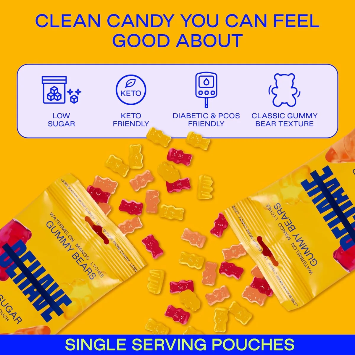 BEHAVE Low Sugar Gummy Candy, Sweet Bears