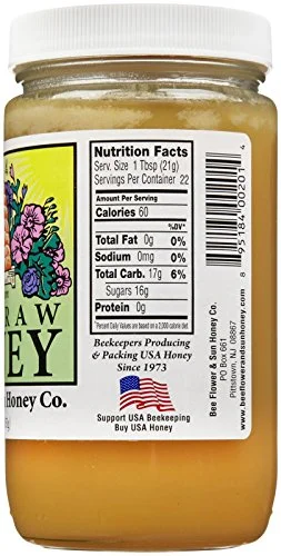 Bee Flower & Sun Honey Co. Pure Raw Clover Blossom Honey - 1 lb