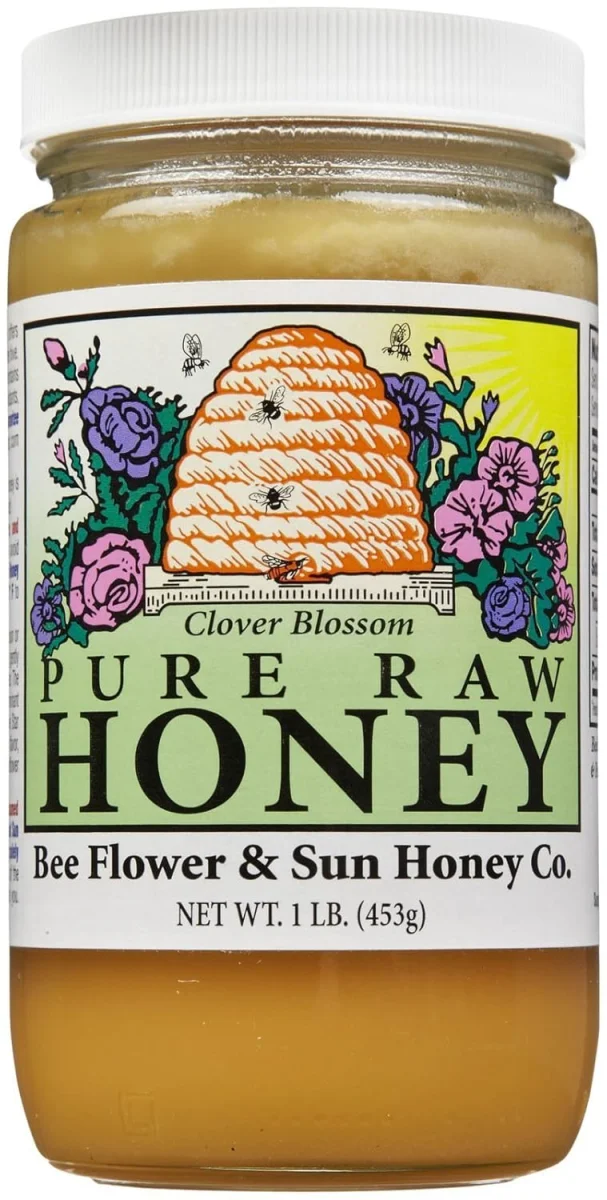 Bee Flower & Sun Honey Co. Pure Raw Clover Blossom Honey - 1 lb