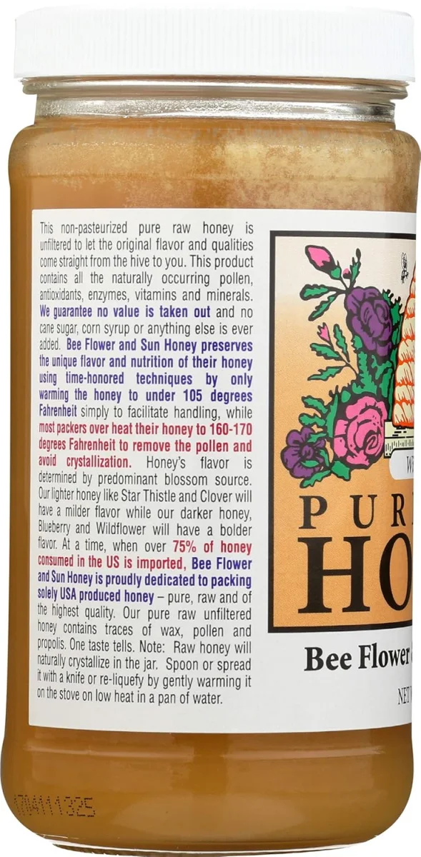 Bee Flower & Sun Honey Co. Pure Raw Wildflower Honey - 1 lb