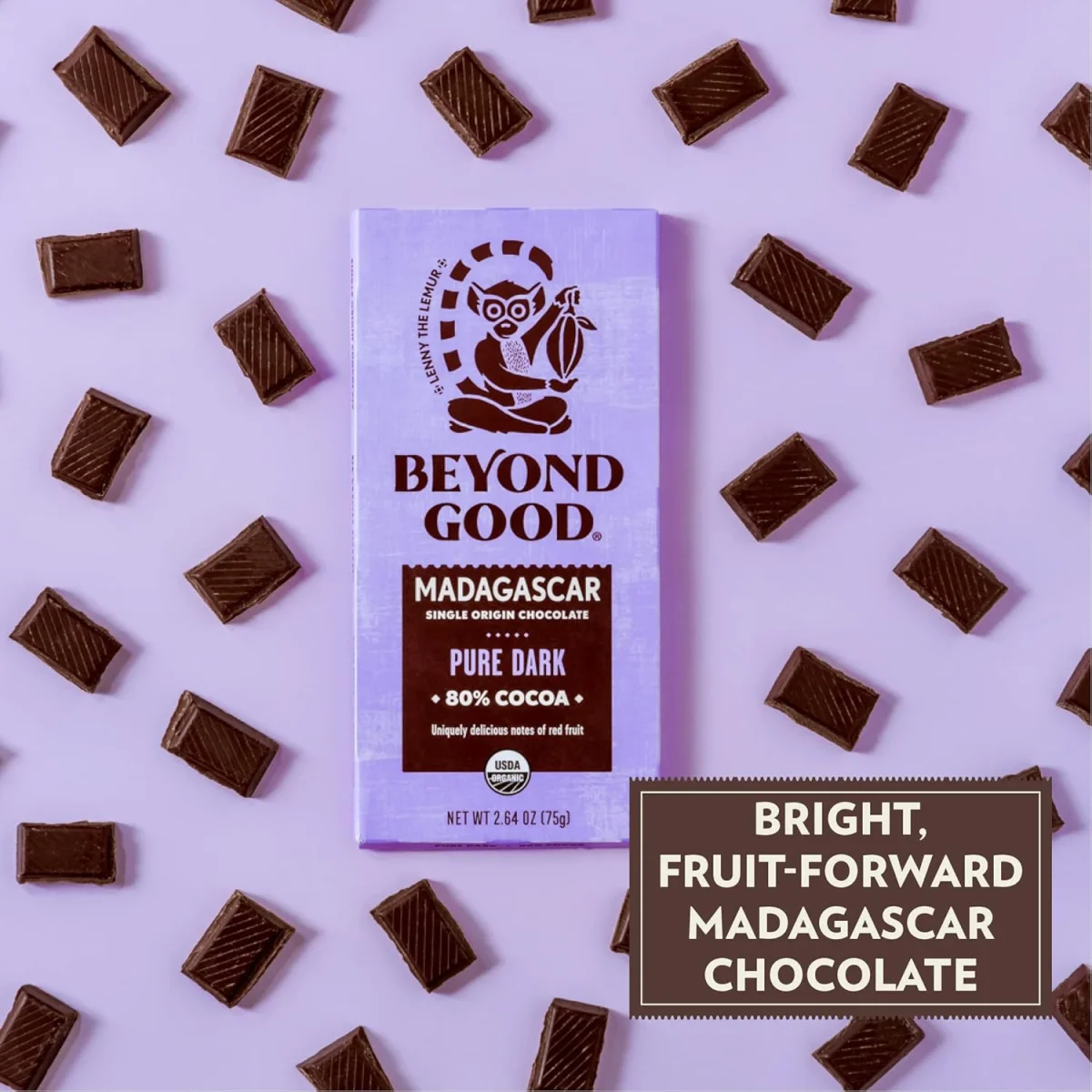 Beyond Good Organic 80% Madagascar Dark Chocolate Bar - 2.64 oz