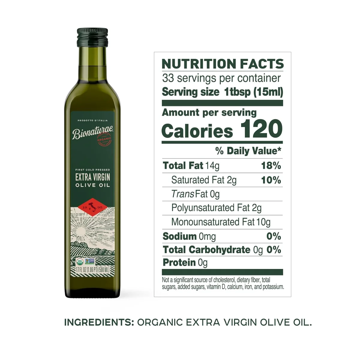 Bionaturae Organic Extra Virgin Olive Oil - 17 fl oz