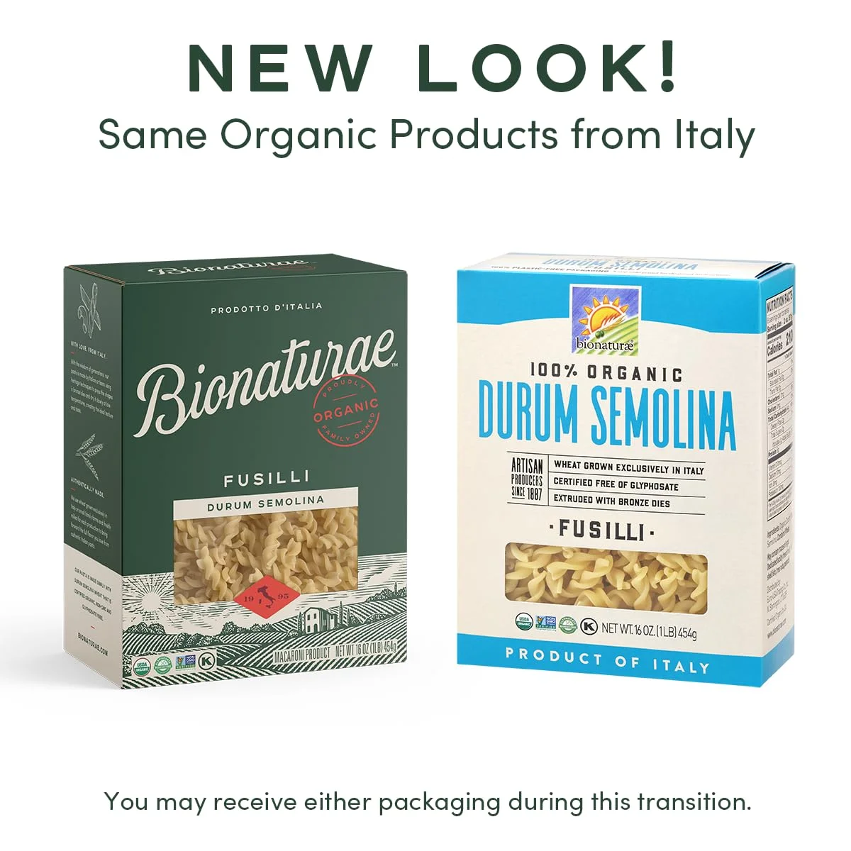 Bionaturae Organic 100% Durum Semolina Fusilli - 16 oz