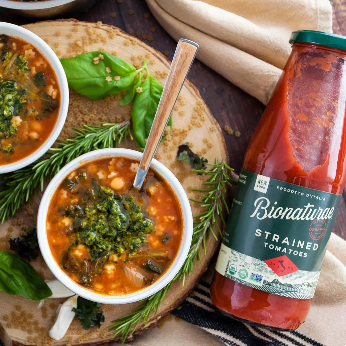 Bionaturae Organic Tomato Paste, No Salt Added, Made in Italy - 7 oz