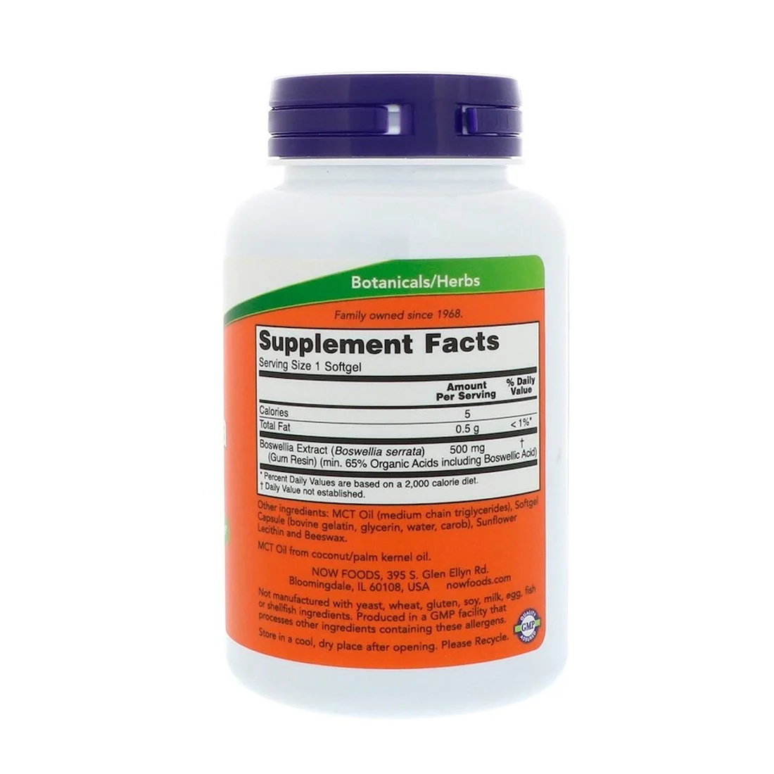 NOW Boswellia Extract - 500 mg - 90 Softgels
