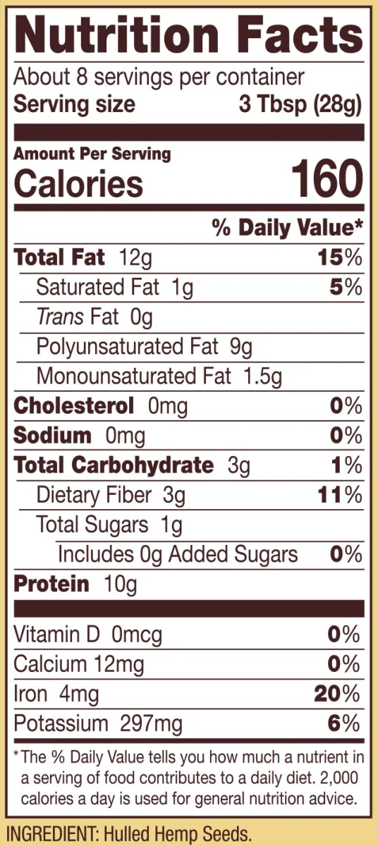 Bob's Red Mill Gluten Free Kosher Hemp Seed Hearts - 8 oz