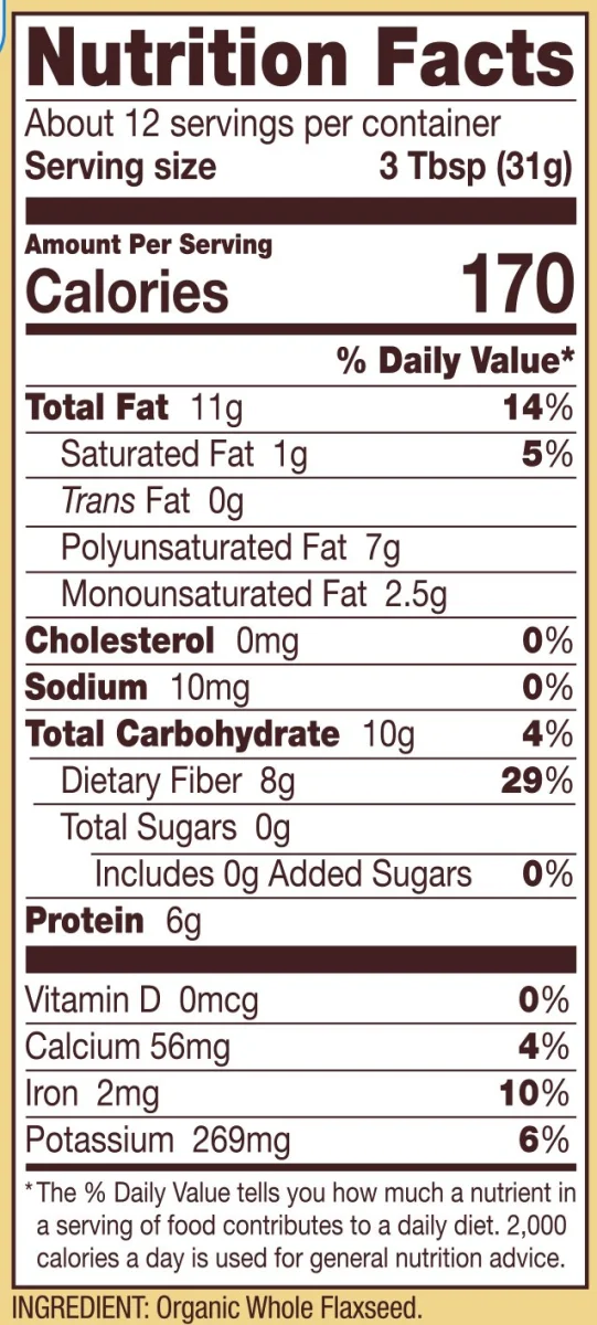 Bob's Red Mill Gluten Free Organic Whole Flaxseed - 13 oz