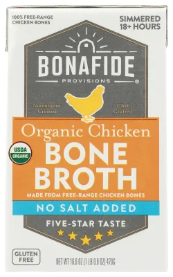 Bonafide Provisions Organic No Salt Added Chicken Bone Broth - 16.9 oz