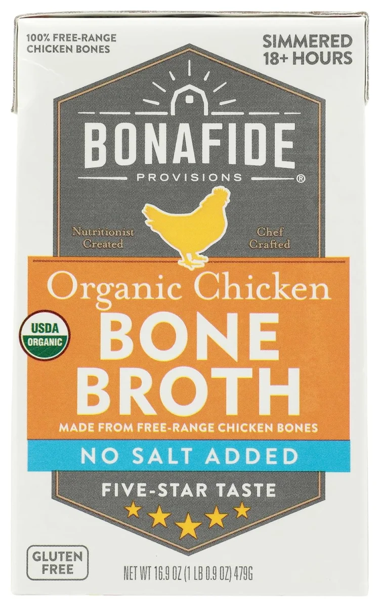 Bonafide Provisions Organic No Salt Added Chicken Bone Broth - 16.9 oz