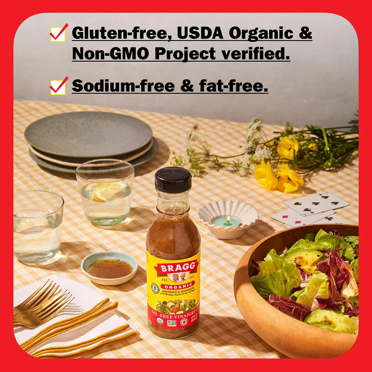 Bragg Organic Vinaigrette Salad Dressing and Marinade - 12 fl oz