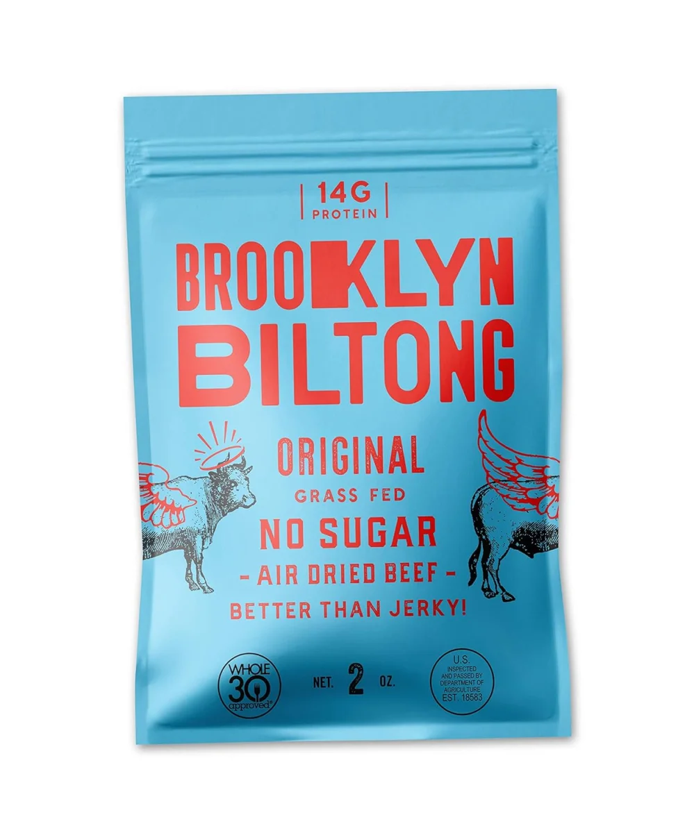 Brooklyn Biltong, Air Dried Grass Fed Beef Snack, Original - 8 oz