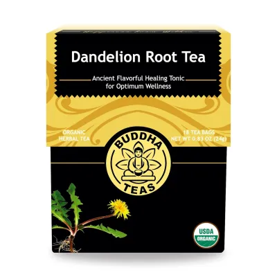Buddha Teas Organic Dandelion Root Tea - 18 Tea Bags