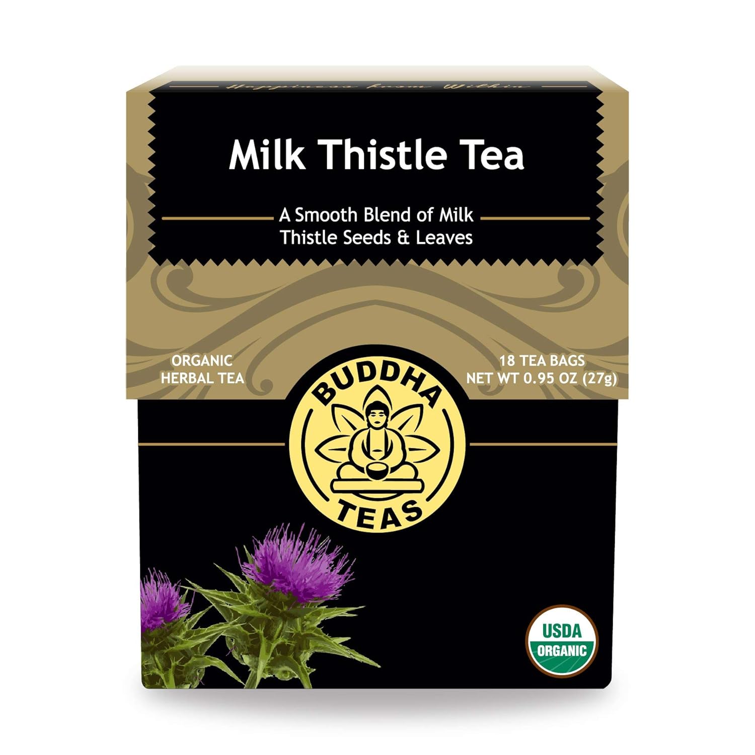 Buddha Teas Organic Milk Thistle Tea - 18 Tea Bags