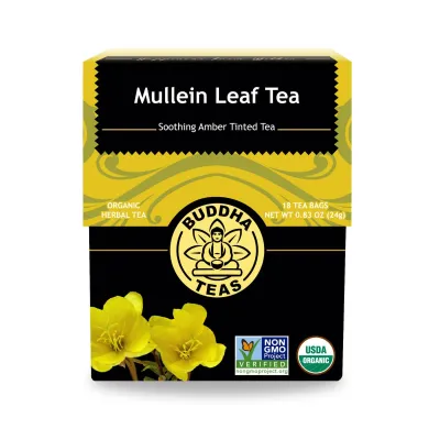 Buddha Teas Organic Mullein Leaf Tea - 18 Tea Bags