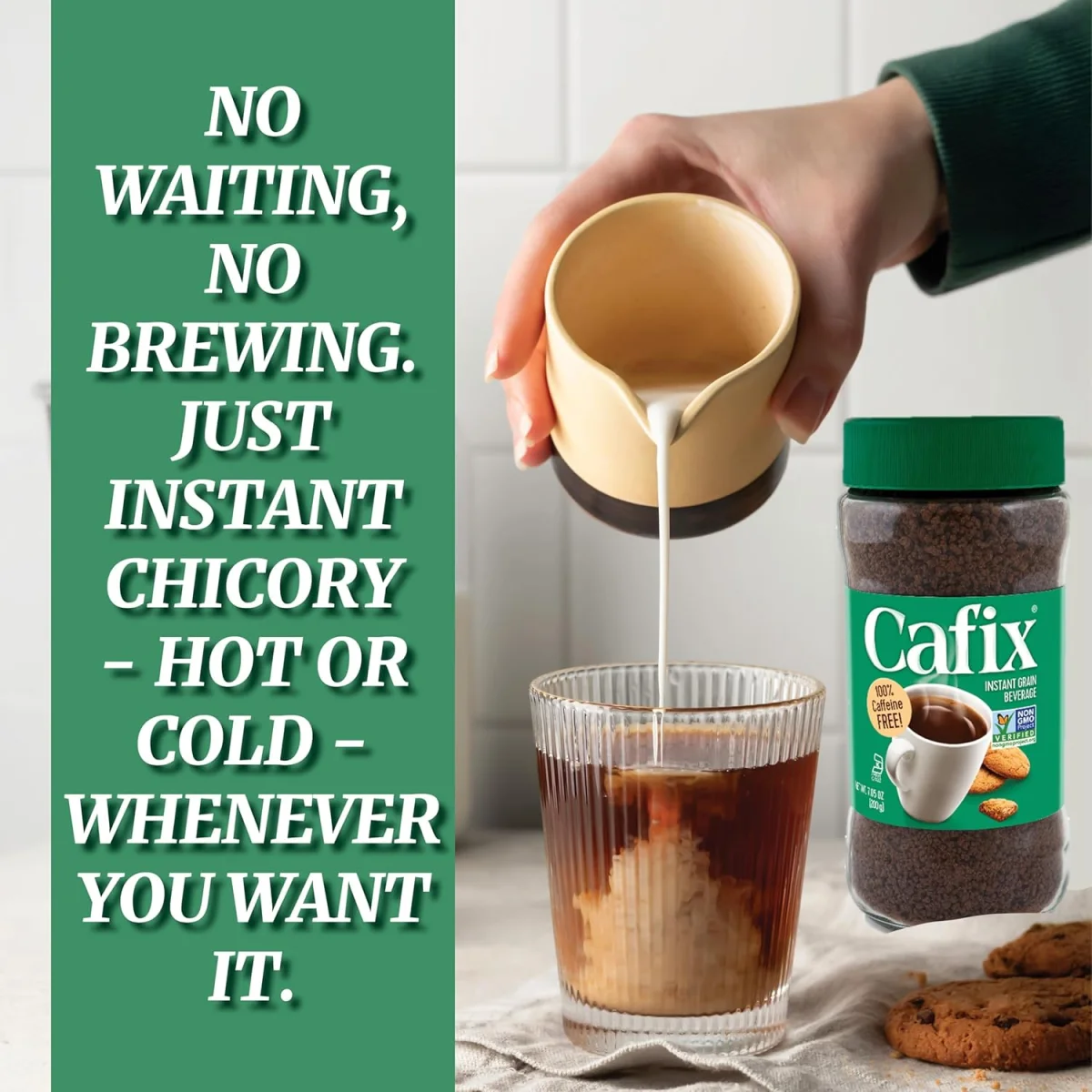 Cafix Non-GMO Instant Beverage, Caffeine Free - 7.05 oz
