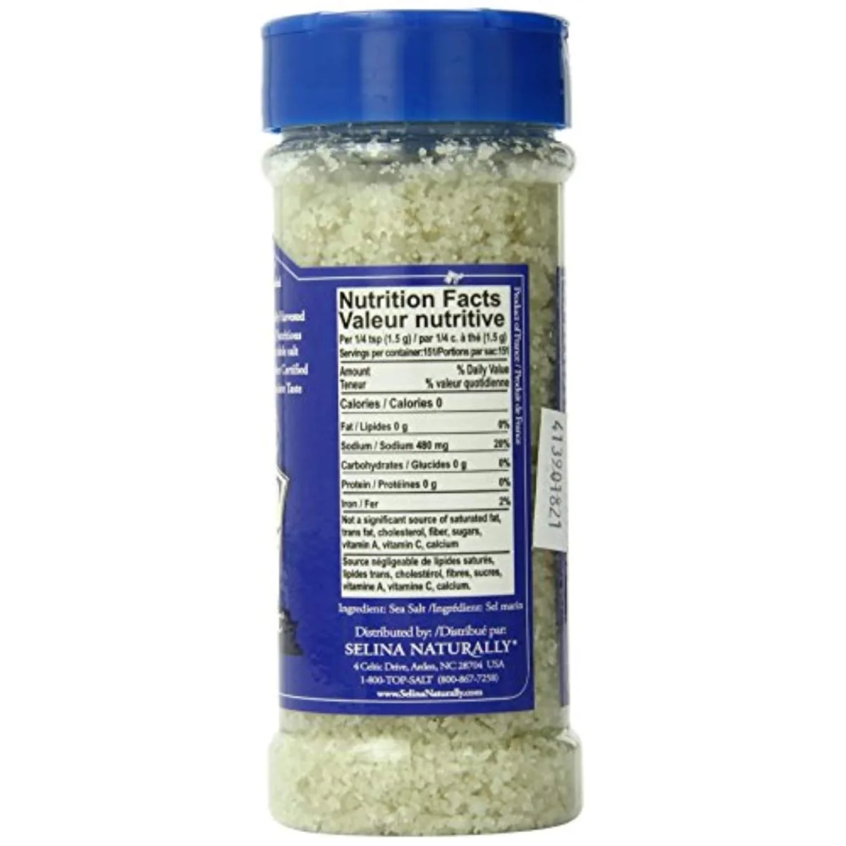 Selina Naturally Celtic Sea Salt, Light Grey Coarse Shaker - 8 oz