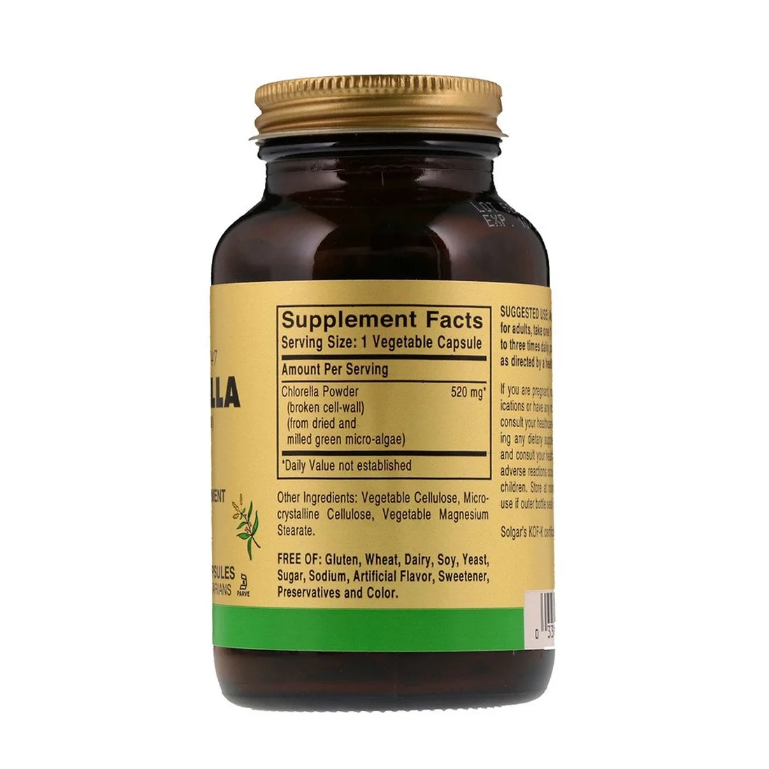 Solgar Chlorella - 100 Vegetable Capsules
