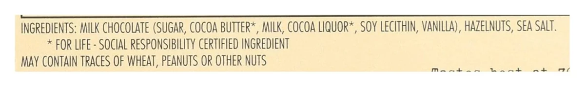 Chocolove Milk Chocolate Bar, Hazelnut - 3.2 oz