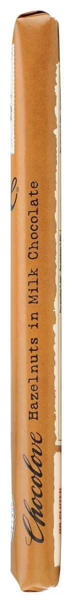 Chocolove Milk Chocolate Bar, Hazelnut - 3.2 oz
