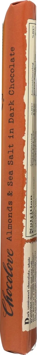 Chocolove Dark Chocolate Bar, Almonds & Sea Salt - 3.2 oz